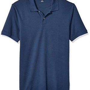 Amazon Essentials Mens Slim-Fit Cotton Pique Polo Shirt Shirt, -Cadet Blue, Medium