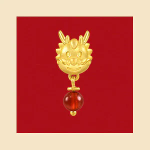 New Year Seasonal Jewelry for 2024 -Chinese Gifting Collection 'New Year & Chinese Zodiac' 999.9 Gold Single Earring